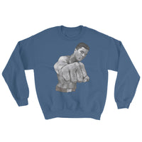 Mo Ali Fist Perspective Sweatshirt Illustrated by Robert Bowen - Robert Bowen Tees